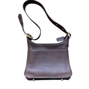 Vintage Coach Women's 9966 legacy Brown Zip Top Leather Shoulder Straps  Bag